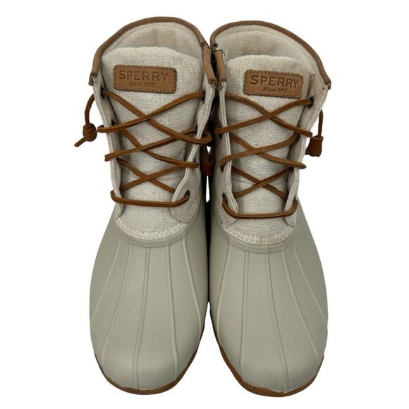 Sperry's Saltwater Sparkle Textile Waterproof Duck Boots - Picture 2 of 11